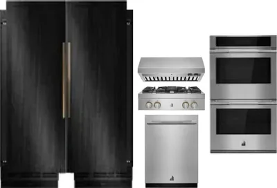 6 Piece Package Includes Refrigerator, Freezer, Cooktop, Wall Oven, Hood And Dishwasher