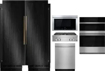 6 Piece Package Includes Refrigerator, Freezer, Cooktop, Wall Oven, Microwave And Dishwasher