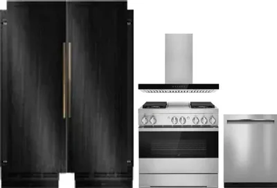 5 Piece Package Includes Refrigerator, Freezer, Range, Hood And Dishwasher