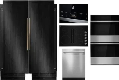 6 Piece Package Includes Refrigerator, Freezer, Cooktop, Wall Oven, Microwave And Dishwasher