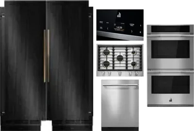 6 Piece Package Includes Refrigerator, Freezer, Cooktop, Wall Oven, Microwave And Dishwasher