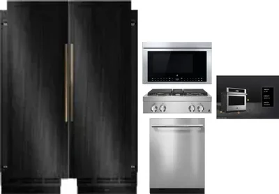 6 Piece Package Includes Refrigerator, Freezer, Cooktop, Wall Oven, Microwave And Dishwasher