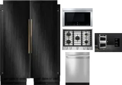 6 Piece Package Includes Refrigerator, Freezer, Cooktop, Wall Oven, Microwave And Dishwasher
