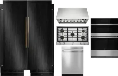 6 Piece Package Includes Refrigerator, Freezer, Cooktop, Wall Oven, Hood And Dishwasher