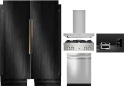 6 Piece Package Includes Refrigerator, Freezer, Cooktop, Wall Oven, Hood And Dishwasher