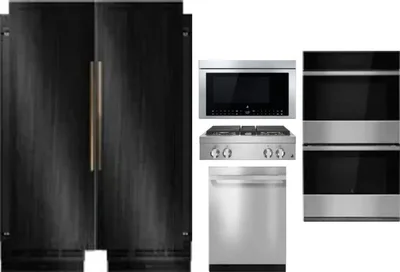 6 Piece Package Includes Refrigerator, Freezer, Cooktop, Wall Oven, Microwave And Dishwasher