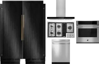 6 Piece Package Includes Refrigerator, Freezer, Cooktop, Wall Oven, Hood And Dishwasher