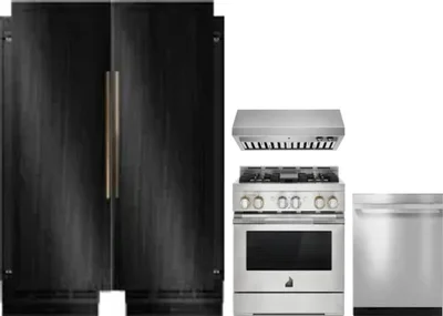 5 Piece Package Includes Refrigerator, Freezer, Range, Hood And Dishwasher