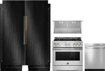 5 Piece Package Includes Refrigerator, Freezer, Range, Hood And Dishwasher