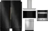 JENNAIR JECODIFRHOREWOK4W3AT2AB | 6 Piece Package Includes Refrigerator, Freezer, Cooktop, Wall Oven, Hood And Dishwasher