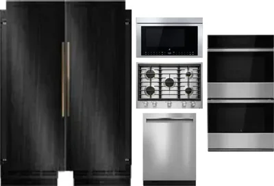 6 Piece Package Includes Refrigerator, Freezer, Cooktop, Wall Oven, Microwave And Dishwasher