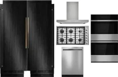 6 Piece Package Includes Refrigerator, Freezer, Cooktop, Wall Oven, Hood And Dishwasher