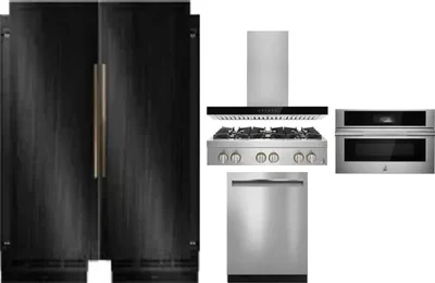 6 Piece Package Includes Refrigerator, Freezer, Cooktop, Wall Oven, Hood And Dishwasher