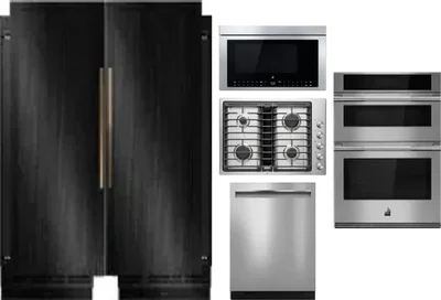 6 Piece Package Includes Refrigerator, Freezer, Cooktop, Wall Oven, Microwave And Dishwasher