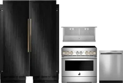 5 Piece Package Includes Refrigerator, Freezer, Range, Hood And Dishwasher