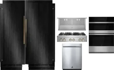 6 Piece Package Includes Refrigerator, Freezer, Cooktop, Wall Oven, Hood And Dishwasher