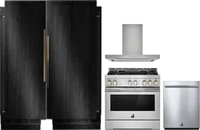5 Piece Package Includes Refrigerator, Freezer, Range, Hood And Dishwasher