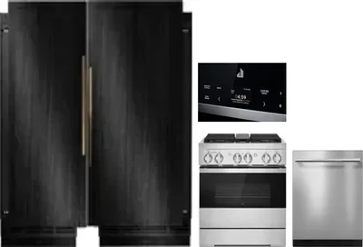5 Piece Package Includes Refrigerator, Freezer, Range, Microwave And Dishwasher