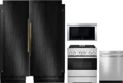 5 Piece Package Includes Refrigerator, Freezer, Range, Microwave And Dishwasher