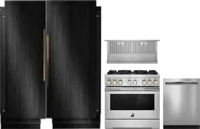 5 Piece Package Includes Refrigerator, Freezer, Range, Hood And Dishwasher