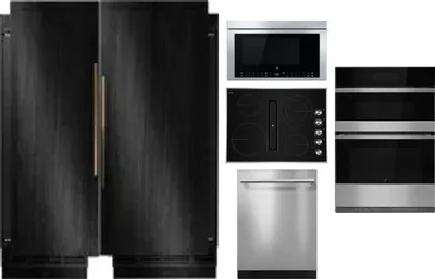 6 Piece Package Includes Refrigerator, Freezer, Cooktop, Wall Oven, Microwave And Dishwasher