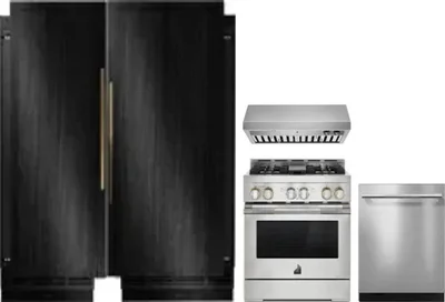 5 Piece Package Includes Refrigerator, Freezer, Range, Hood And Dishwasher