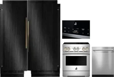 5 Piece Package Includes Refrigerator, Freezer, Range, Microwave And Dishwasher