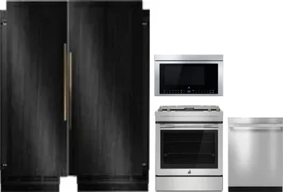 5 Piece Package Includes Refrigerator, Freezer, Range, Microwave And Dishwasher