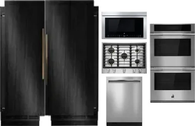 6 Piece Package Includes Refrigerator, Freezer, Cooktop, Wall Oven, Microwave And Dishwasher
