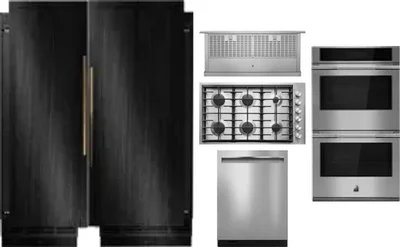 6 Piece Package Includes Refrigerator, Freezer, Cooktop, Wall Oven, Hood And Dishwasher