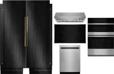 6 Piece Package Includes Refrigerator, Freezer, Cooktop, Wall Oven, Hood And Dishwasher