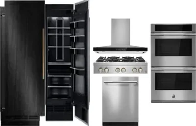 6 Piece Package Includes Refrigerator, Freezer, Cooktop, Wall Oven, Hood And Dishwasher