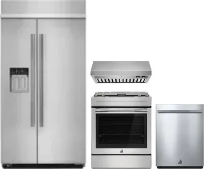 4 Piece Package Includes Refrigerator, Range, Hood And Dishwasher