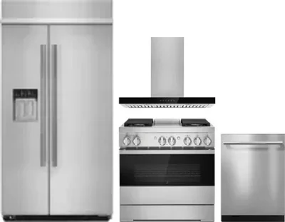 4 Piece Package Includes Refrigerator, Range, Hood And Dishwasher