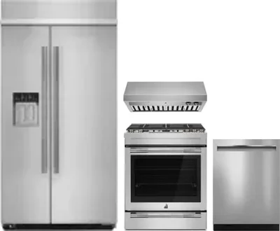 4 Piece Package Includes Refrigerator, Range, Hood And Dishwasher