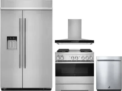4 Piece Package Includes Refrigerator, Range, Hood And Dishwasher