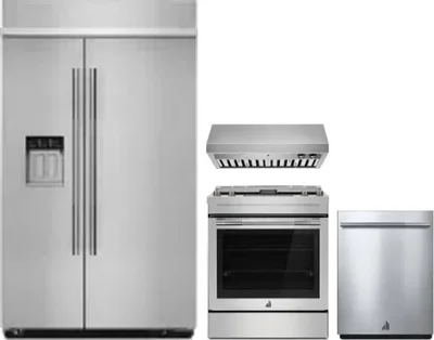 4 Piece Package Includes Refrigerator, Range, Hood And Dishwasher