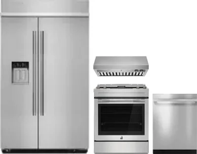 4 Piece Package Includes Refrigerator, Range, Hood And Dishwasher