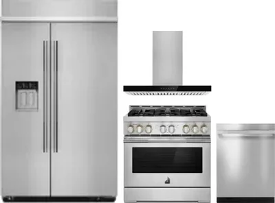 4 Piece Package Includes Refrigerator, Range, Hood And Dishwasher