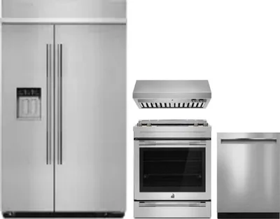 4 Piece Package Includes Refrigerator, Range, Hood And Dishwasher