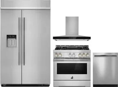 4 Piece Package Includes Refrigerator, Range, Hood And Dishwasher