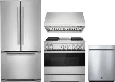 4 Piece Package Includes Refrigerator, Range, Hood And Dishwasher