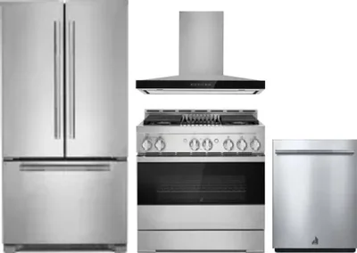 4 Piece Package Includes Refrigerator, Range, Hood And Dishwasher
