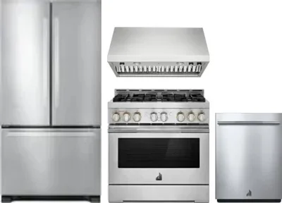 4 Piece Package Includes Refrigerator, Range, Hood And Dishwasher