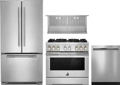 4 Piece Package Includes Refrigerator, Range, Hood And Dishwasher
