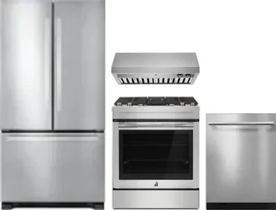 4 Piece Package Includes Refrigerator, Range, Hood And Dishwasher