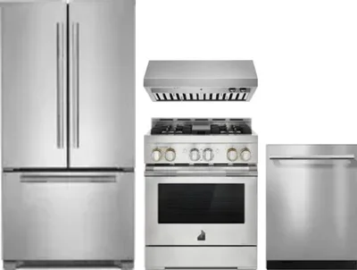 4 Piece Package Includes Refrigerator, Range, Hood And Dishwasher