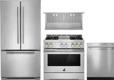 4 Piece Package Includes Refrigerator, Range, Hood And Dishwasher