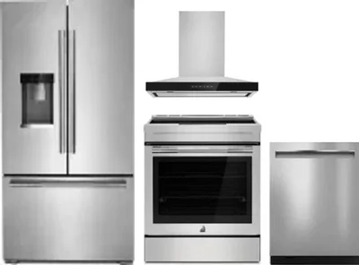 4 Piece Package Includes Refrigerator, Range, Hood And Dishwasher