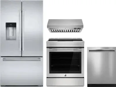 4 Piece Package Includes Refrigerator, Range, Hood And Dishwasher